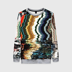 Свитшот женский Glitch pattern - fashion trend, цвет: 3D-меланж