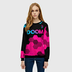 Свитшот женский Doom Neon Gradient, цвет: 3D-черный — фото 2