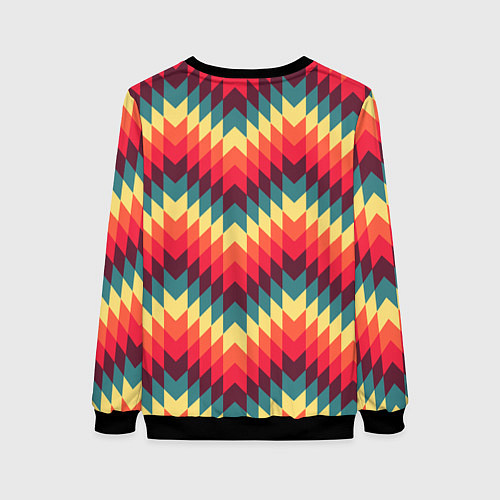 Женский свитшот Мексиканские узоры / 3D-Черный – фото 2