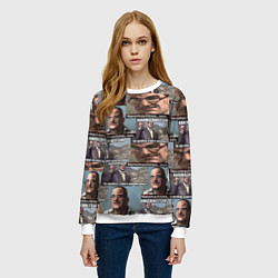 Свитшот женский Nanomachines, son, цвет: 3D-белый — фото 2