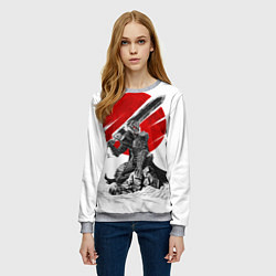 Свитшот женский Гатс Черный мечник, цвет: 3D-меланж — фото 2