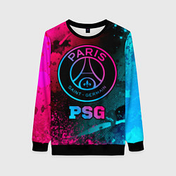 Свитшот женский PSG - neon gradient, цвет: 3D-черный