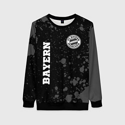 Свитшот женский Bayern sport на темном фоне: символ и надпись верт, цвет: 3D-черный