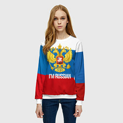 Свитшот женский Im Russian, цвет: 3D-белый — фото 2
