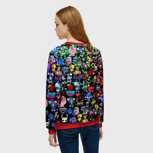 Женский свитшот Персонажи из разных игр / 3D-Красный – фото 4