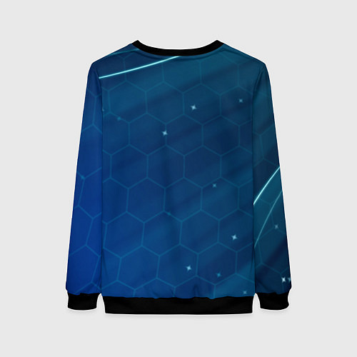 Женский свитшот Tottenham hotspur Соты абстракция / 3D-Черный – фото 2