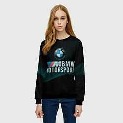 Свитшот женский BMW Motosport theam, цвет: 3D-черный — фото 2