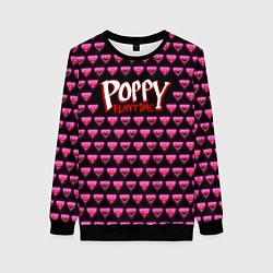 Женский свитшот Poppy Playtime - Kissy Missy Pattern - Huggy Wuggy