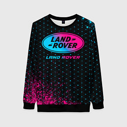 Свитшот женский Land Rover - neon gradient, цвет: 3D-черный