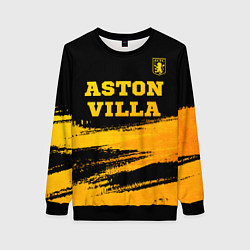 Женский свитшот Aston Villa - gold gradient: символ сверху