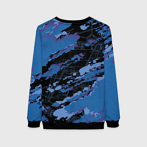 Женский свитшот Airbus A320 Аэробус / 3D-Черный – фото 2