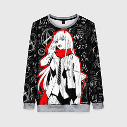 Свитшот женский Zero two с чупачупсом - любимый во франксе, цвет: 3D-меланж