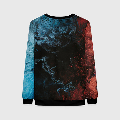 Женский свитшот Тьма и краски / 3D-Черный – фото 2