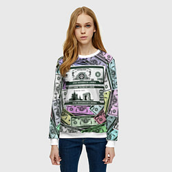 Свитшот женский 100 LOOKS FULL, цвет: 3D-белый — фото 2