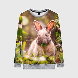 Свитшот женский Милый кролик, цвет: 3D-меланж