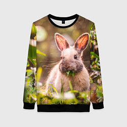 Свитшот женский Милый кролик, цвет: 3D-черный