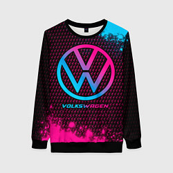 Свитшот женский Volkswagen - neon gradient, цвет: 3D-черный