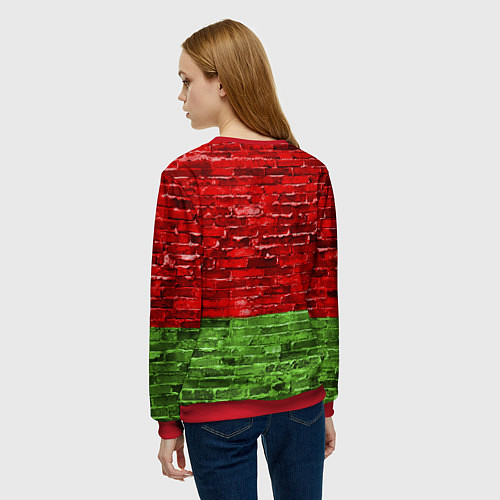 Женский свитшот Зубр / 3D-Красный – фото 4