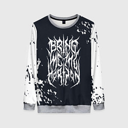 Свитшот женский Bring Me the Horizon краска, цвет: 3D-меланж