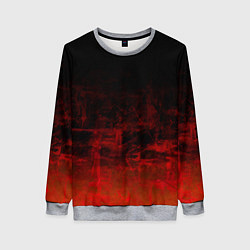 Свитшот женский Черный однотонный и гранжевый красный, цвет: 3D-меланж