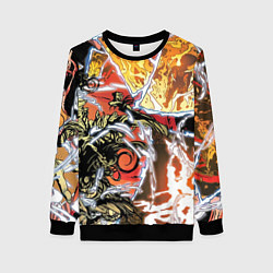 Свитшот женский Граффити - комикс, цвет: 3D-черный