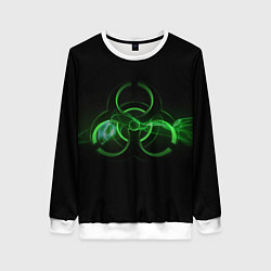 Женский свитшот Радиация - зелёный знак