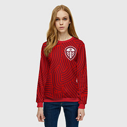 Свитшот женский Leeds United отпечатки, цвет: 3D-красный — фото 2