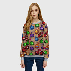 Свитшот женский Много слаймов Стардью, цвет: 3D-меланж — фото 2