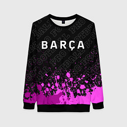 Свитшот женский Barcelona pro football: символ сверху, цвет: 3D-черный