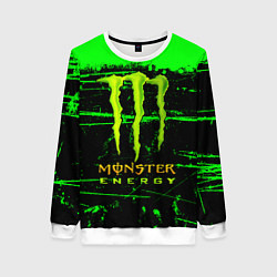 Свитшот женский Monster energy green neon, цвет: 3D-белый