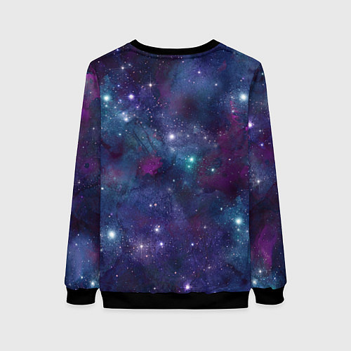 Женский свитшот Бесконечность звездного неба / 3D-Черный – фото 2