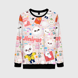 Свитшот женский Skzoo Jinniret pattern cartoon avatar, цвет: 3D-черный