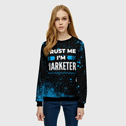 Свитшот женский Trust me Im marketer dark, цвет: 3D-черный — фото 2