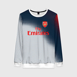 Свитшот женский Arsenal logo абстракция, цвет: 3D-белый