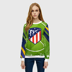 Свитшот женский Atletico madrid Поле, цвет: 3D-белый — фото 2