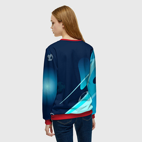 Женский свитшот Фк псж абстракция / 3D-Красный – фото 4