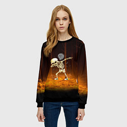 Свитшот женский Skeletons dab - dark forest, цвет: 3D-черный — фото 2