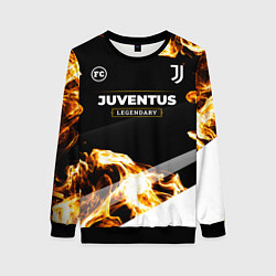 Свитшот женский Juventus legendary sport fire, цвет: 3D-черный
