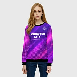 Свитшот женский Leicester City legendary sport grunge, цвет: 3D-черный — фото 2