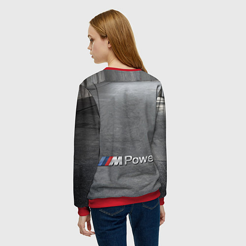 Женский свитшот BMW M8 - M Power - Motorsport / 3D-Красный – фото 4