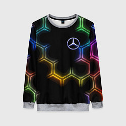 Женский свитшот Mercedes - neon pattern