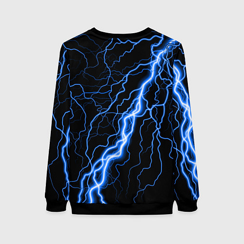 Женский свитшот Радужные друзья Синий молния / 3D-Черный – фото 2