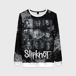 Свитшот женский Slipknot black & white style, цвет: 3D-белый