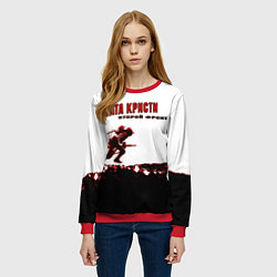 Свитшот женский Агата Кристи - Второй Фронт, цвет: 3D-красный — фото 2