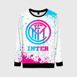 Свитшот женский Inter neon gradient style, цвет: 3D-черный