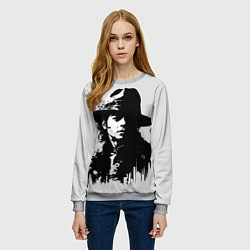 Свитшот женский Майкл Джексон - рисунок, цвет: 3D-меланж — фото 2
