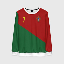 Свитшот женский Роналду сборная Португалии, цвет: 3D-белый