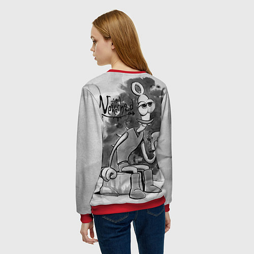 Женский свитшот Клэймен и Вилли Тромбон / 3D-Красный – фото 4