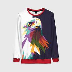 Свитшот женский Орел-птица гордая, цвет: 3D-красный