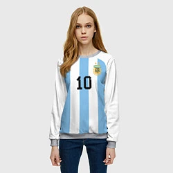 Свитшот женский Месси Аргентина ЧМ 2022, цвет: 3D-меланж — фото 2